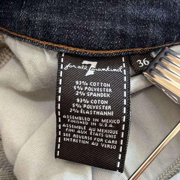 7 For All Mankind Jeans Mens 36 Slim Fit Adrien Stretch Dark Wash Straight - Picture 7 of 7